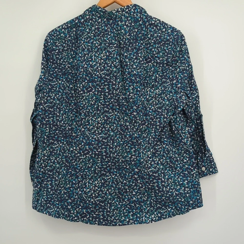 Eddie Bauer Women’s Leaf Motif Button Up Shirt - Picture 5 of 8